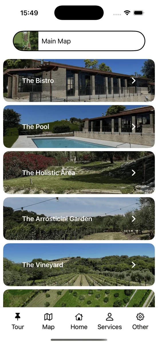 App Nike Country Retreat — schermata principale